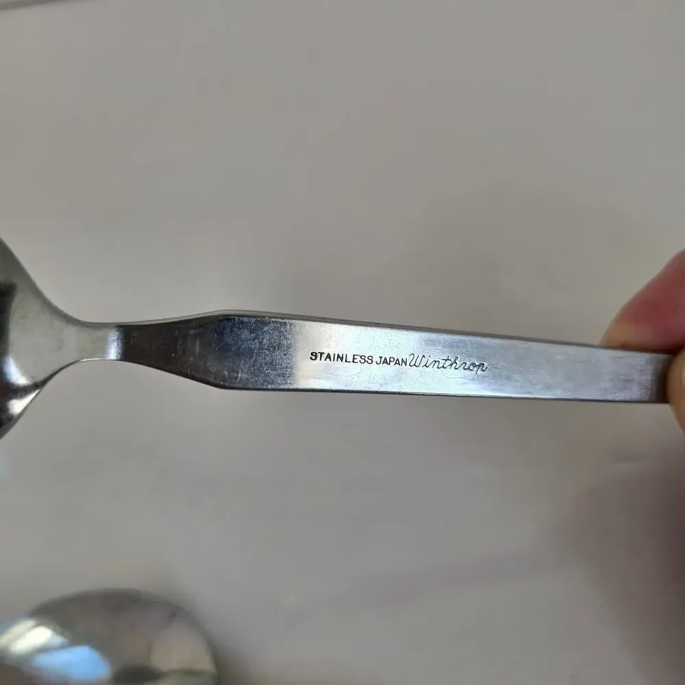 Stanley Roberts Winthrop Soup Spoons Set of 3 WM Dalton Japan Stainless Steel